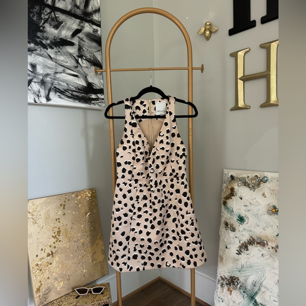 C/Meo Collective |  A Line Swing Away Dress Animal Print Classic Fit
